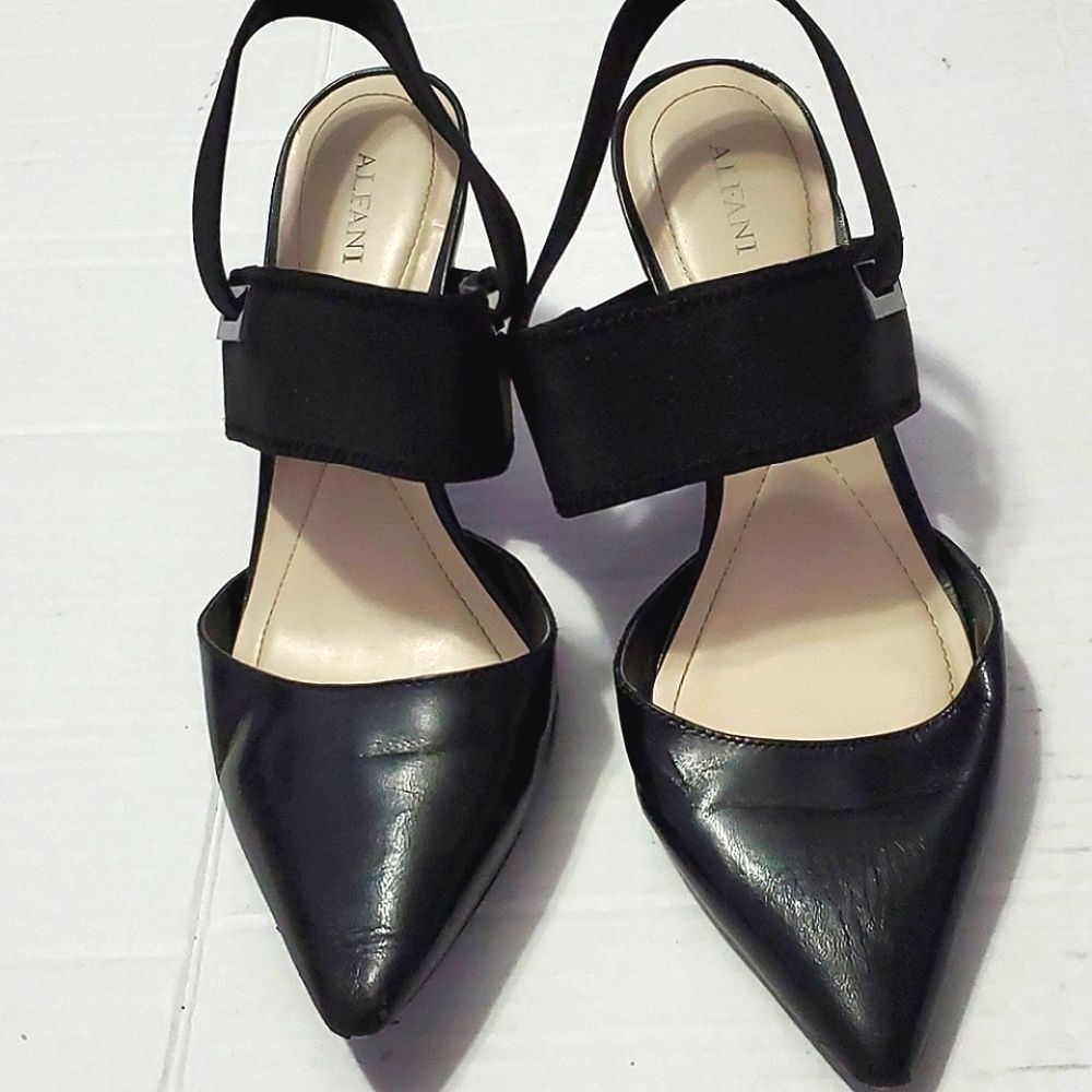 Alfani Black Closed Toe Slingback Career Evening Heels
